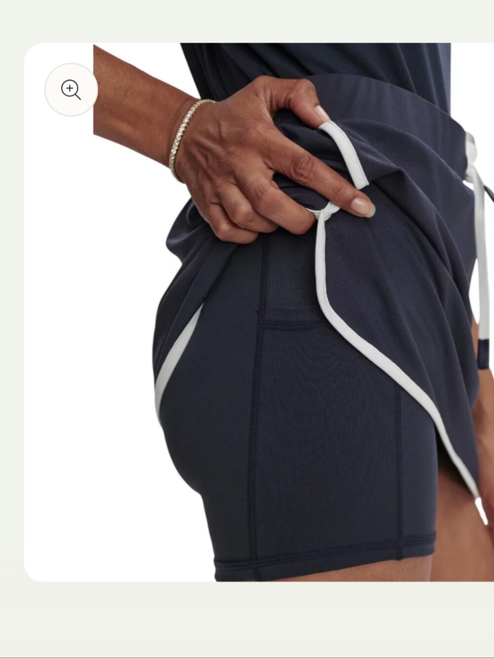 Varley Archer Mid Rise Pull On Athletic Skort 13.5 Navy Blue Nights Size Small - Picture 2 of 14